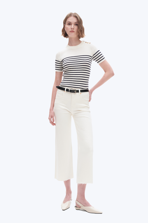 High Rise Wide Leg Denim Jeans-Wide Leg-BAYEAS