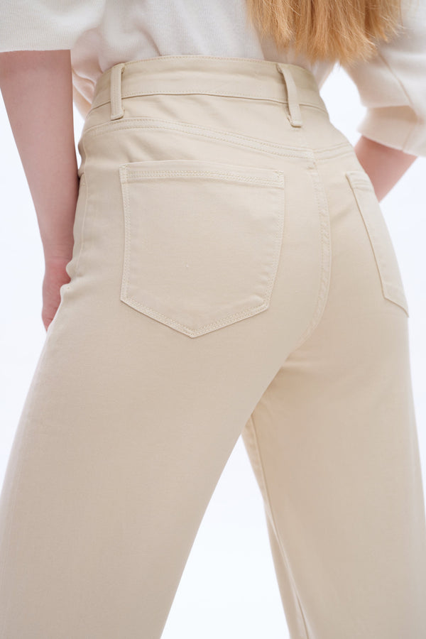 High Rise Wide Leg Denim Jeans-Wide Leg-BAYEAS