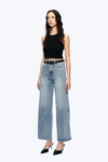 High Rise Wide Leg Denim Jeans With Slit-Wide Leg-BAYEAS
