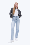 High Rise Relaxed Wide Leg Denim Jeans-Wide Leg-BAYEAS