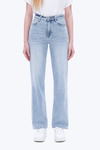 High Rise Relaxed Wide Leg Denim Jeans-Wide Leg-BAYEAS