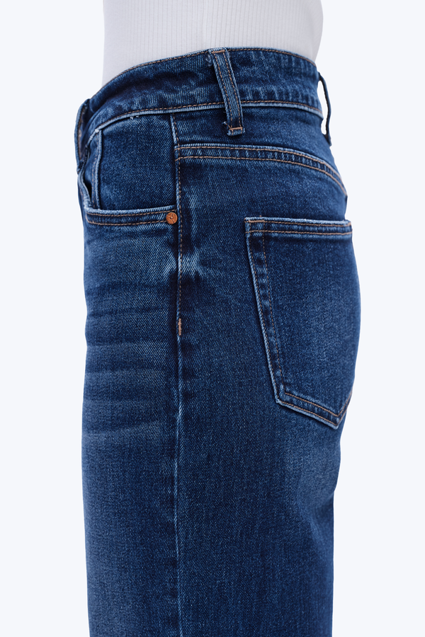 High Rise Relaxed Wide Leg Denim Jeans-Wide Leg-BAYEAS