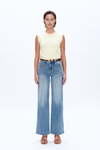 Mid Rise Wide Leg Denim Jeans-Wide Leg-BAYEAS