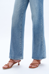 Mid Rise Wide Leg Denim Jeans-Wide Leg-BAYEAS