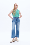 High Rise Wide Leg Denim Jeans-Wide Leg-BAYEAS