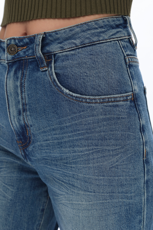 Super High Rise Wide Leg Denim Jeans-Wide Leg-BAYEAS