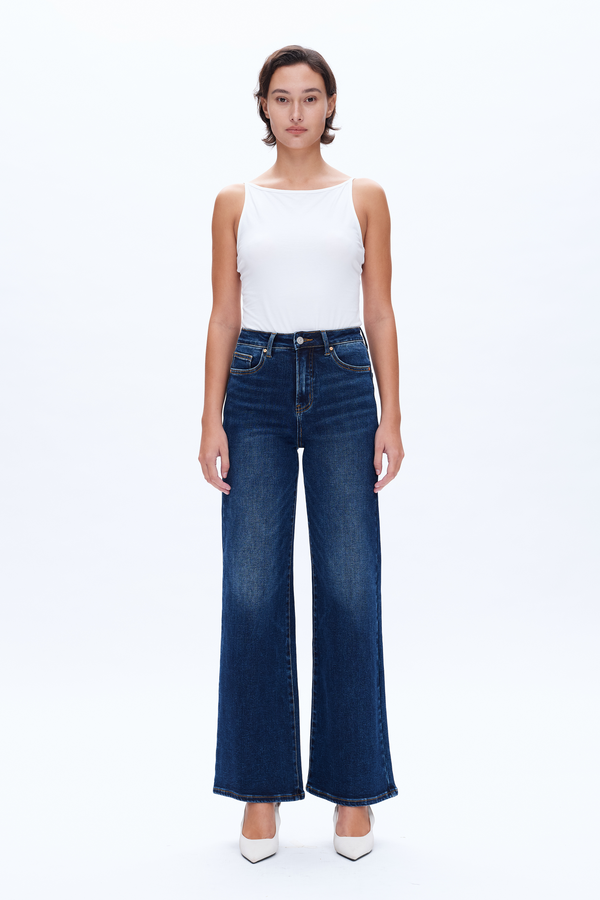 Linda High Rise Wide Leg Denim Jeans-Wide Leg-BAYEAS