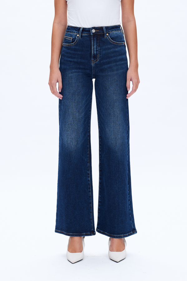 Linda High Rise Wide Leg Denim Jeans-Wide Leg-BAYEAS