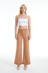 Luna High Rise Wide Leg Denim Jeans With Patch Pocket-Wide Leg-BAYEAS