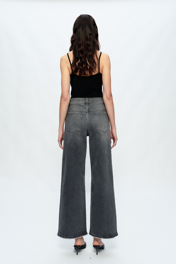 Judy High Rise Wide Leg Denim Jeans-Wide Leg-BAYEAS