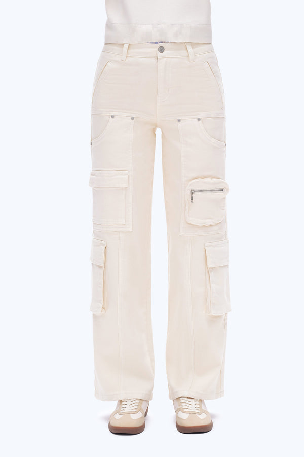 Carry Wide Leg Cargo Pants-Wide Leg-BAYEAS