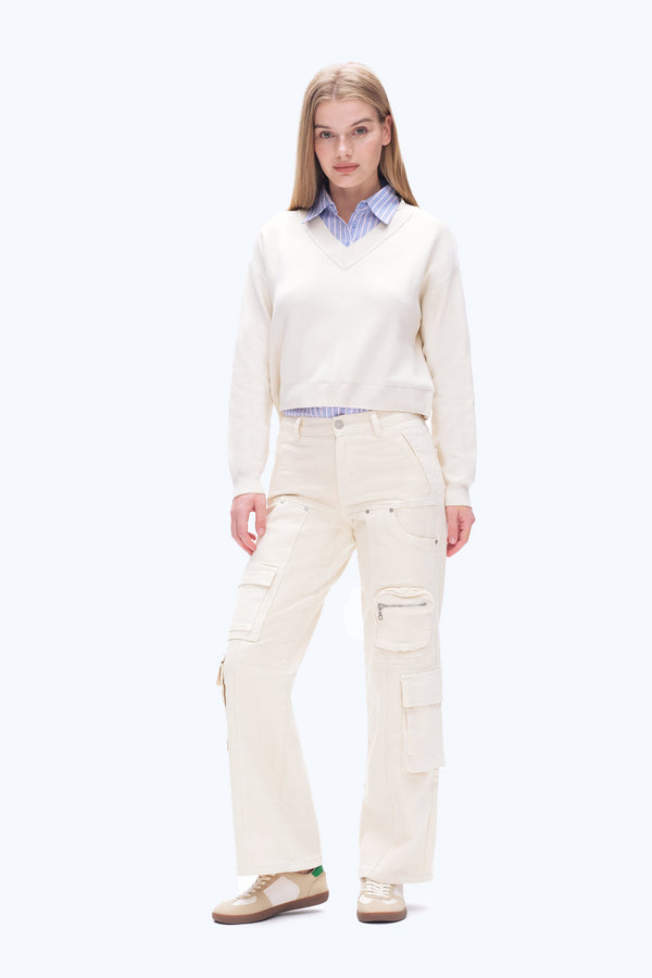 Carry Wide Leg Cargo Pants-Wide Leg-BAYEAS