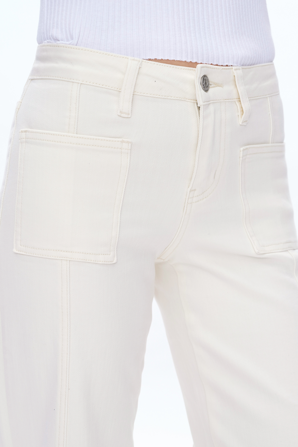 Katia Mid Rise Wide Leg Pants-Wide Leg-BAYEAS