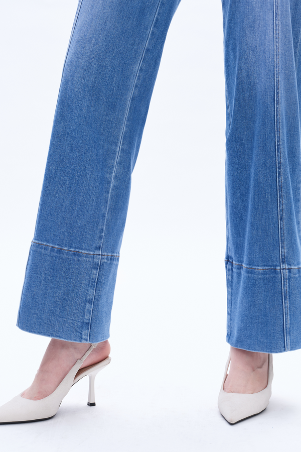 Katia Mid Rise Wide Leg Pants-Wide Leg-BAYEAS