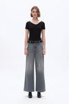 Retro Washed Tencel Jeans-Wide Leg-BAYEAS