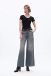 Retro Washed Tencel Jeans-Wide Leg-BAYEAS