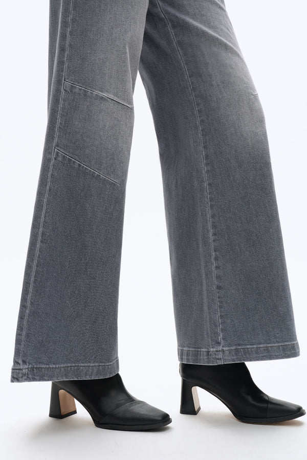 Retro Washed Tencel Jeans-Wide Leg-BAYEAS
