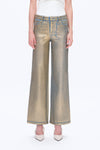 Metallic Wide Leg Jeans for Women-Wide Leg-BAYEAS