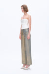 Metallic Wide Leg Jeans for Women-Wide Leg-BAYEAS