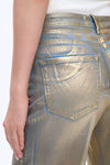 Metallic Wide Leg Jeans for Women-Wide Leg-BAYEAS