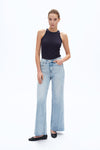 Faded Wash Wide Leg Jeans-Wide Leg-BAYEAS
