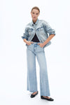 Faded Wash Wide Leg Jeans-Wide Leg-BAYEAS