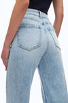 Faded Wash Wide Leg Jeans-Wide Leg-BAYEAS