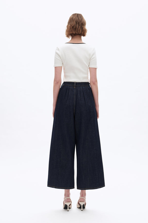 Womens Wide Leg Black Jeans-Wide Leg-BAYEAS