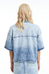Puffy Sleeve Denim Jacket-Jackets-BAYEAS