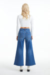 High Rise Carpenter Wide Flare Jeans-Wide Leg-BAYEAS