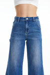 High Rise Carpenter Wide Flare Jeans-Wide Leg-BAYEAS