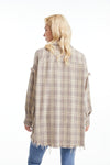 Women'S Ragged Long Sleeve Loose Shirt-Shirts-BAYEAS