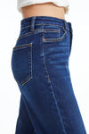 High Rise Straight Raw Hem Jeans-Straight-BAYEAS