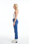 High Rise Button Fly Straight Jeans-Straight-BAYEAS