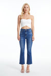 High Rise Straight Leg Crop Jeans-Straight-BAYEAS
