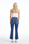 High Rise Straight Leg Crop Jeans-Straight-BAYEAS