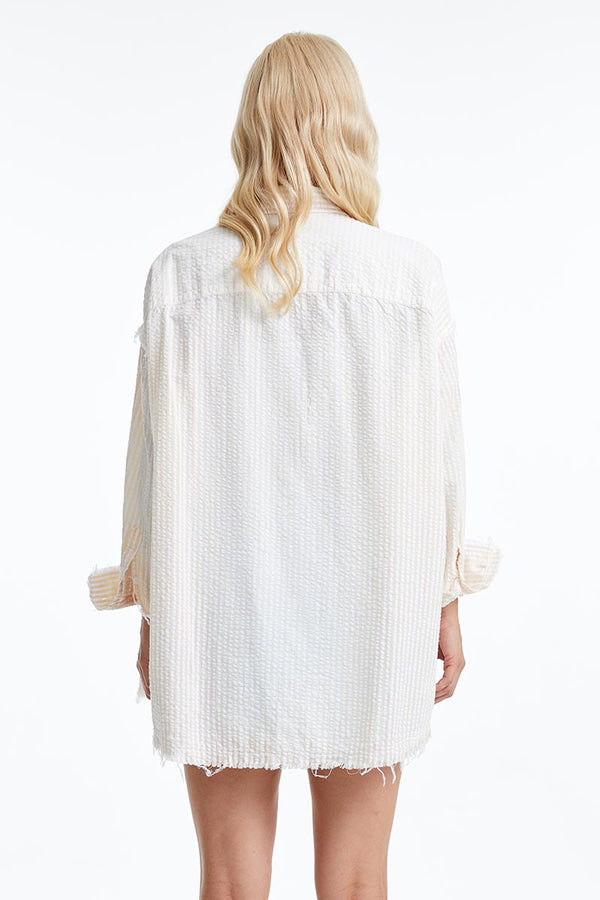 Women'S Ragged Long Sleeve Loose Shirt-Shirts-BAYEAS