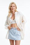 Women'S Ragged Long Sleeve Loose Shirt-Shirts-BAYEAS