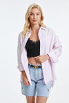 Women'S Ragged Long Sleeve Loose Shirt-Shirts-BAYEAS