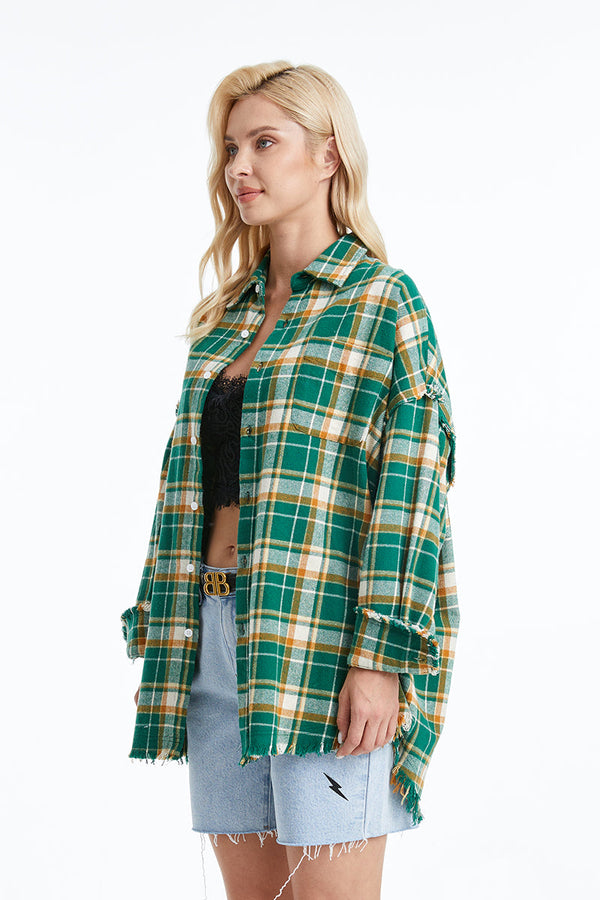 GREEN/YELLOW/WHITE PLAID