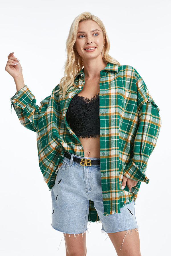 GREEN/YELLOW/WHITE PLAID