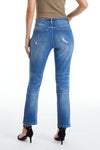 High Rise Grinded Mom Jeans-Mom Jeans-BAYEAS