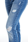 High Rise Grinded Mom Jeans-Mom Jeans-BAYEAS
