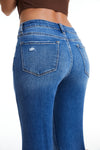 Mid Rise Button Down Flare Jeans-Flare & Bootcut-BAYEAS