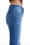 Mid Rise Button Down Flare Jeans-Flare & Bootcut-BAYEAS