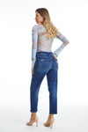 High Rise Loose Tapered Mom Denim Jeans-Mom Jeans-BAYEAS