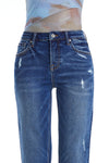 High Rise Loose Tapered Mom Denim Jeans-Mom Jeans-BAYEAS