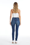 High Rise Button Fly Skinny Denim Jeans-Skinny-BAYEAS