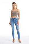 Distressed Skinny Jeans-Skinny-BAYEAS