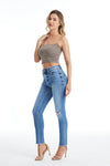 Distressed Skinny Jeans-Skinny-BAYEAS